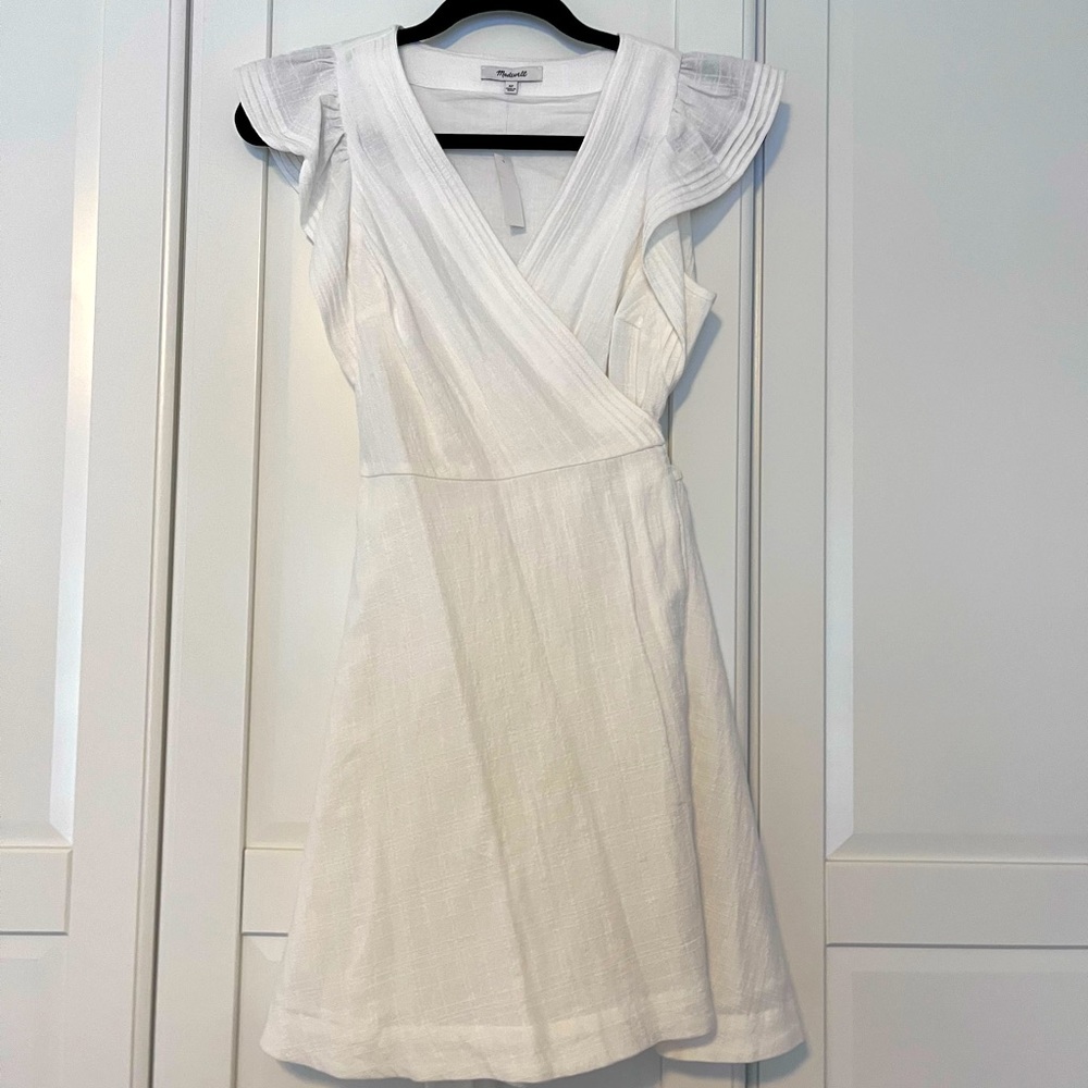 Madewell linen white dress